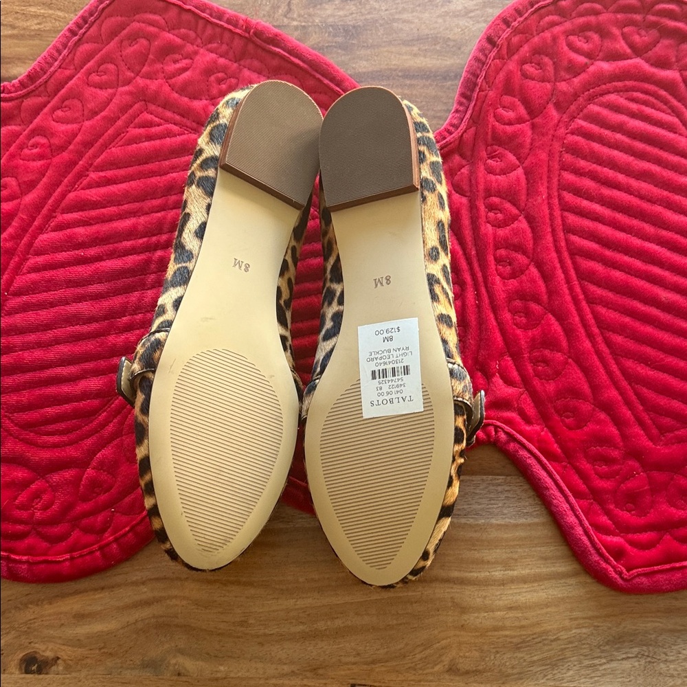 Talbots Animal Print Flats with Buckle - Picture 3 of 4